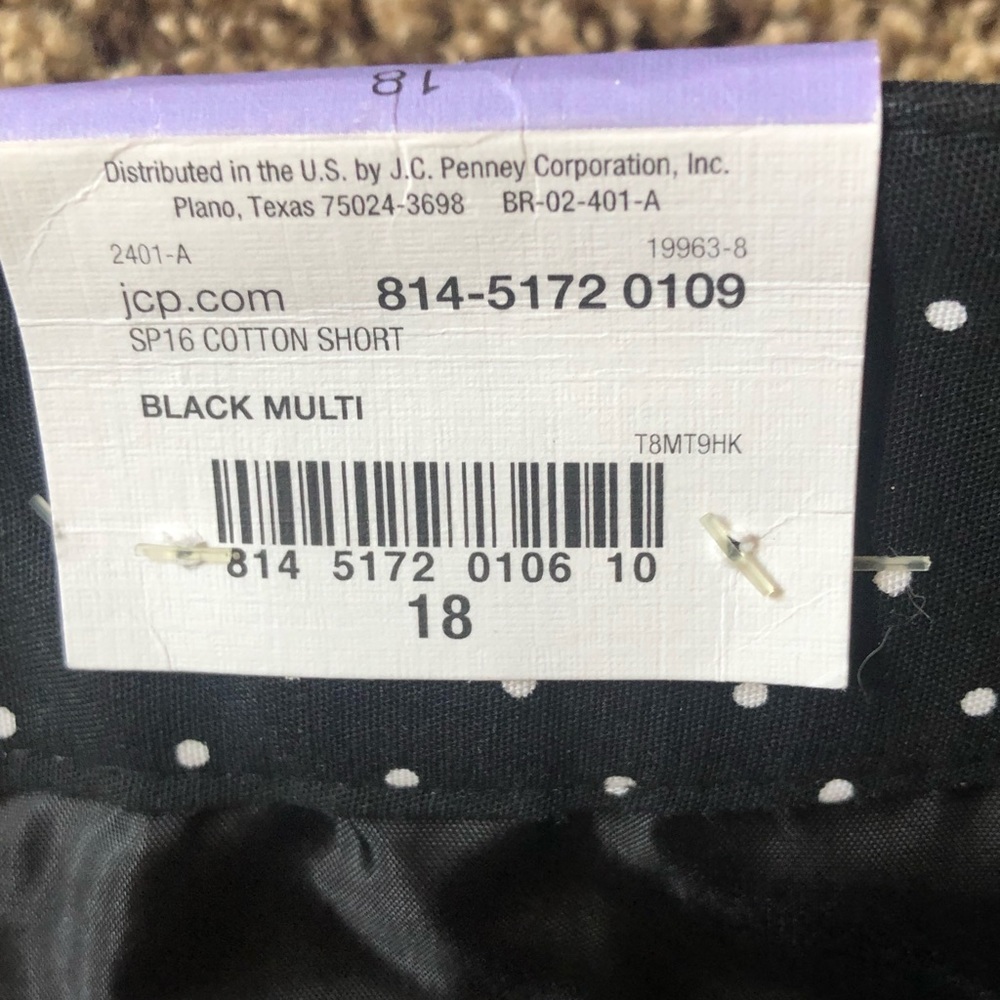 Liz Claiborne Bermuda Emma Shorts Black White Polka Dot New NWT Size 18 - Picture 4 of 9